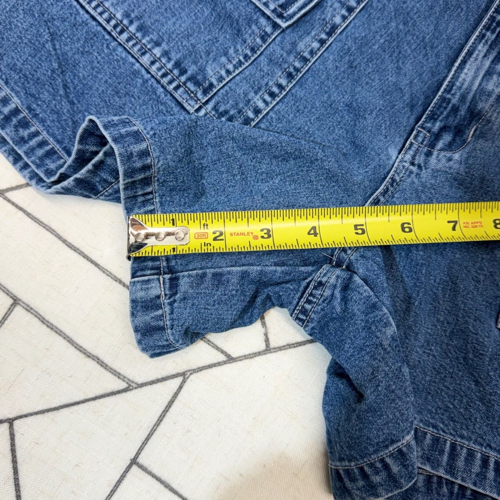 Old Navy Cargo Denim‎ Shorts 34 Blue Vintage Y2K Utility High Rise Medium Wash - Picture 5 of 6